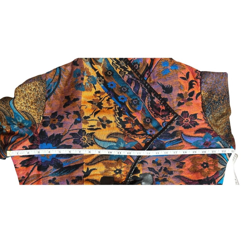 Parsley and Sage Large Jacket Artsy Boho Festival Floral Tapestry Pattern - Picture 5 of 11